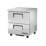 True TUC-27F-D-2-HC - Undercounter Freezer, -10°F, (2) drawers, stainless steel front & sides